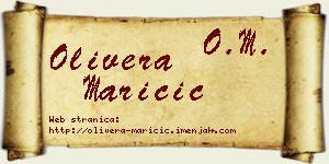 Olivera Maričić vizit kartica